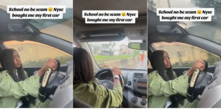 Female corper saves NYSC allowance to buy first car.