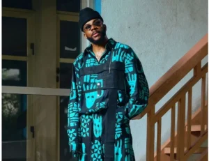 Ebuka Shines in Adire & Denim at BBNaija Eviction
