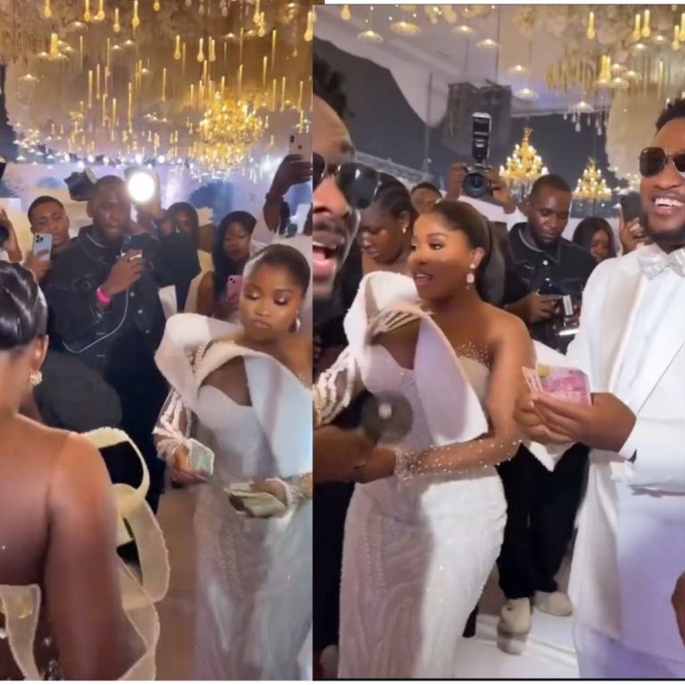 Veekee James causes a stir online spraying more money than her husband. 