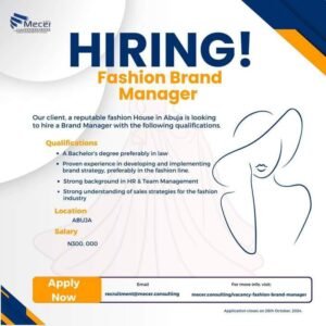 Fashion brand Manager