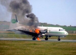 Tragic! Plane crashes over airport barrier and collides with car in US, killing 5 people, including children