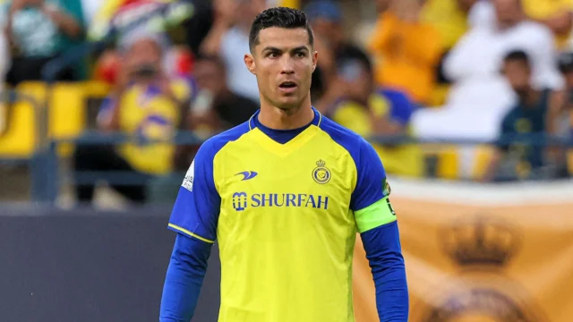 Cristiano Ronaldo in Al Nassr's Colours