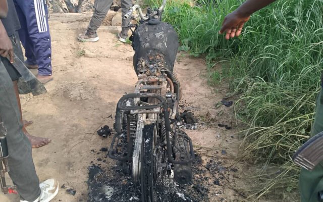 Burnt-motorcycle Benue