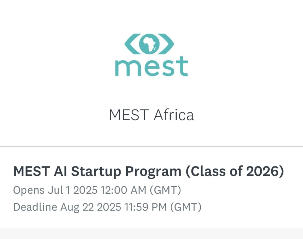 MEST AI Startup Program Offers $100k Training Support for Africa’s Next AI Pioneers