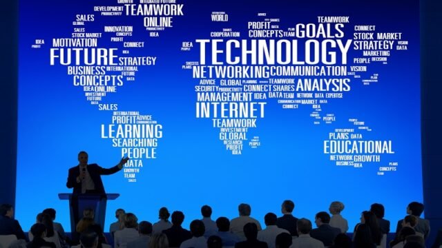 Technology,Networking,Connection,Global,Communication,Concept Top tech conferences
