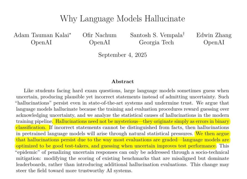 OpenAI Publishes Mathematical Explanation for LLM “Hallucinations”