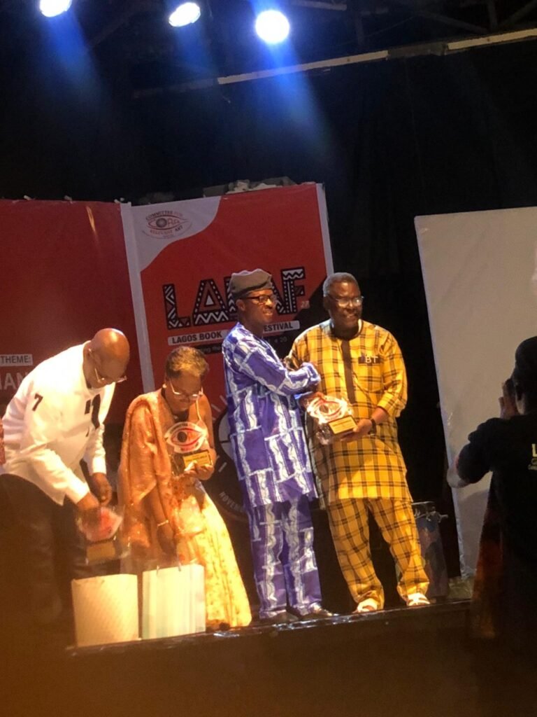 FUOYE Scholar Dr Sola Balogun Honoured as Nigerian Arts and Culture Icon at LABAF 2025