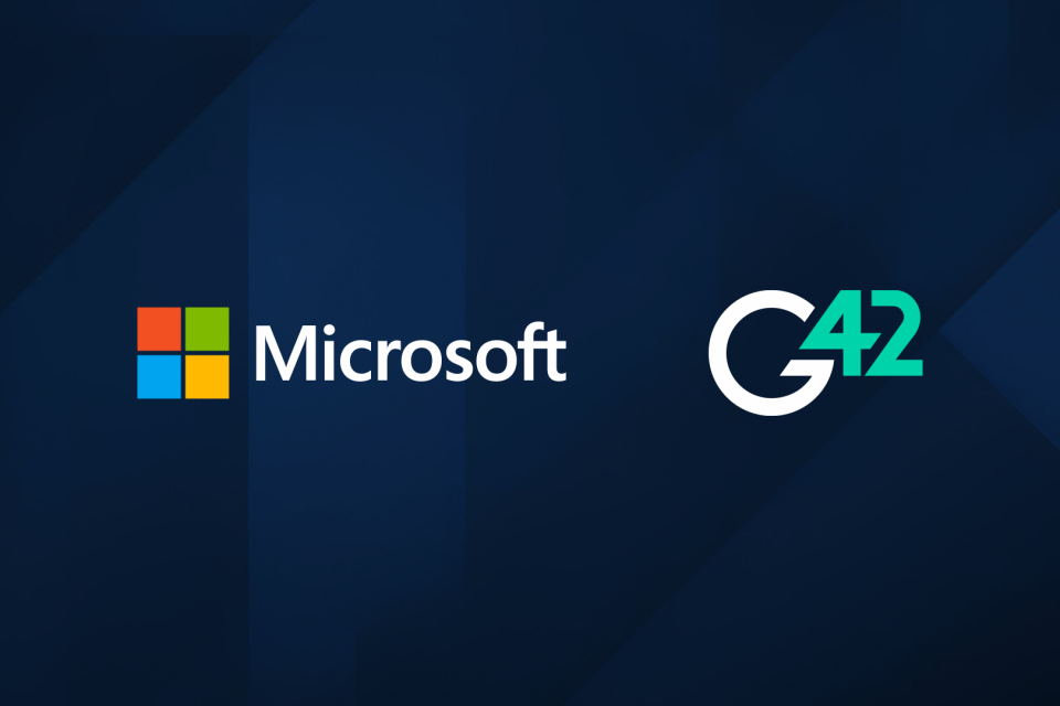Microsoft-logo-and-G42-Logo-960x640