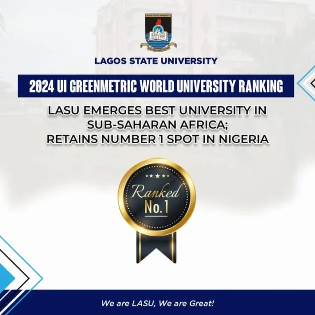 FB_IMG_1734123798019 LASU Once Again Named No.1 in West Africa Under UI GreenMetric Ranking