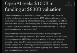 OpenAI Eyes Historic $100B Funding Round at $830B Valuation