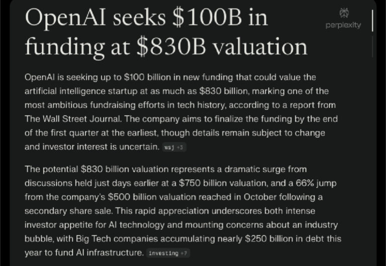 OpenAI Eyes Historic $100B Funding Round at $830B Valuation