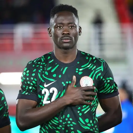 Akor Adams representing the Super Eagles of Nigeria