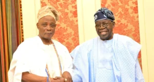 Tinubu Hosts Rashidi Ladoja, Olubadan of Ibadan Land at Aso Villa Olubadan