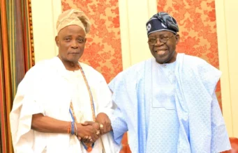Tinubu Hosts Rashidi Ladoja, Olubadan of Ibadan Land at Aso Villa Olubadan
