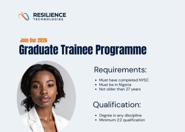 Resilience Technologies Graduate Trainee Program Resilience Technologies Graduate Trainee Program