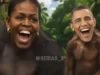 Trump posts AI video depicting Barack and Michelle Obama as monkeys trump