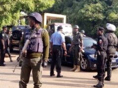 ADC Crisis: Tension Mounts at INEC HQ as Security Is Beefed Up, Roads Blocked