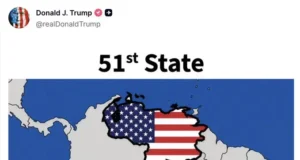 Trump Stirs Controversy with Graphic Showing Venezuela as‘51st US State’ Venezuela
