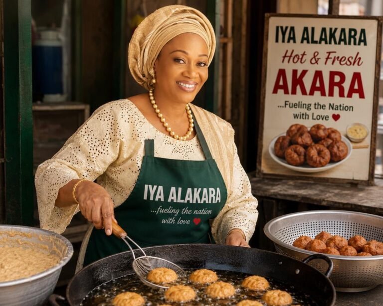 First lady frying akara