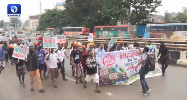 #TakeItBack Movement stage protest in Abuja, Lagos