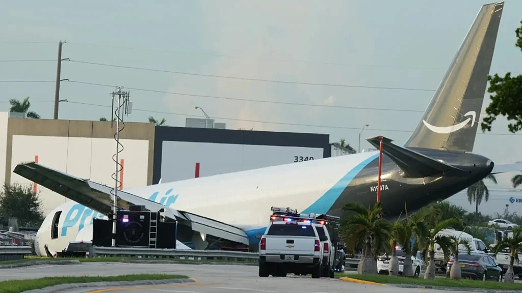 Amazon cargo plane crashes in Miami