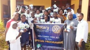 Rotary Club Renovates Lagos School Classroom, Donates 2,300 Exercise Books
